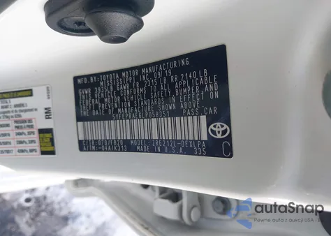 2020 Toyota Corolla Le from USA, damaged, VIN 5YFEPRAE6LP058351